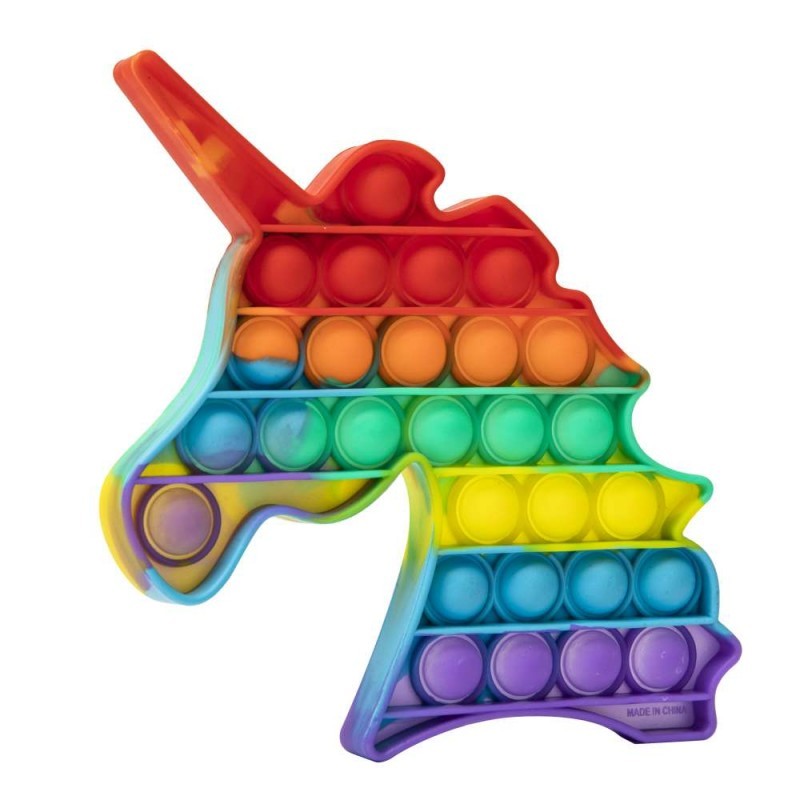 Jucarie Senzoriala Antistres Pop It Now, Silicon Flexibil, Forma Patrata, Multicolor, 12 cm