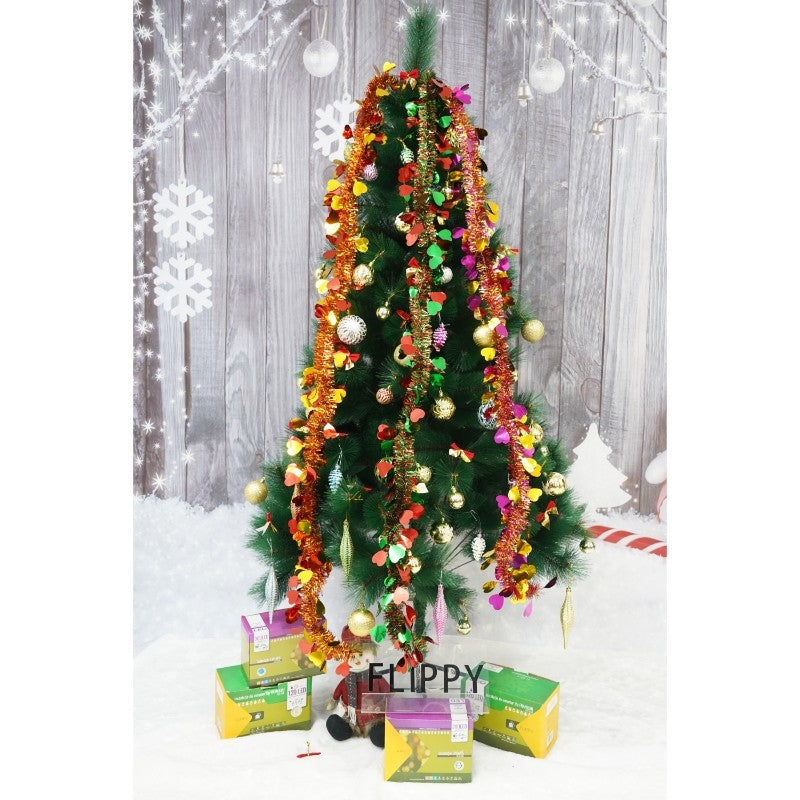 Beteala Craciun, Verde Clasica, Decoratiune Brad din Folie PVC, Rezistenta Interior si Exterior, 2 m x 9 cm