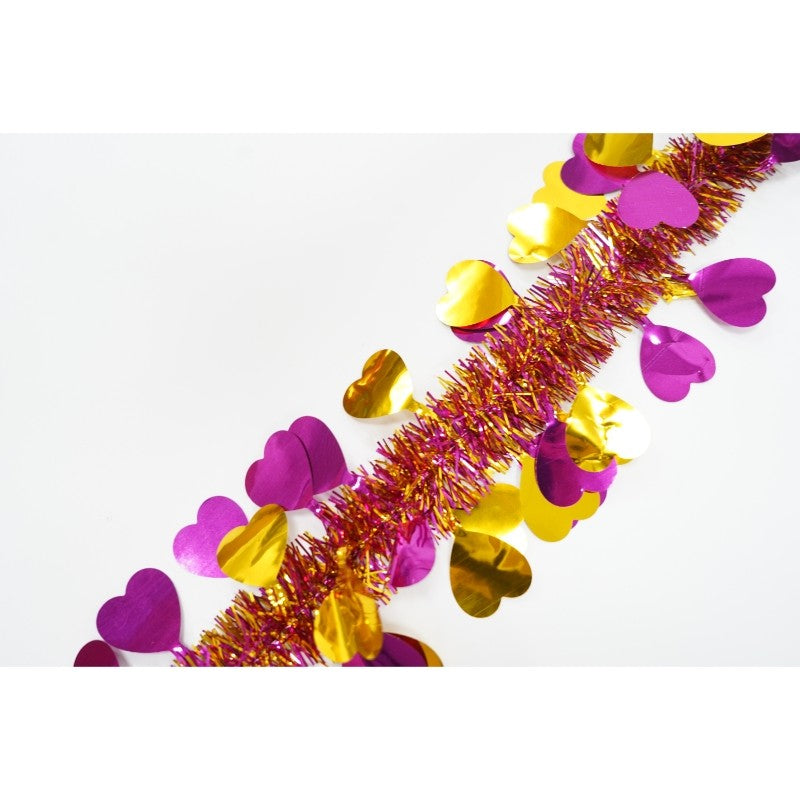 Beteala Craciun Stralucitoare, Ornament Brad Bogat, Folie PVC Rezistenta, Interior si Exterior, Auriu, 2 m x 9 cm