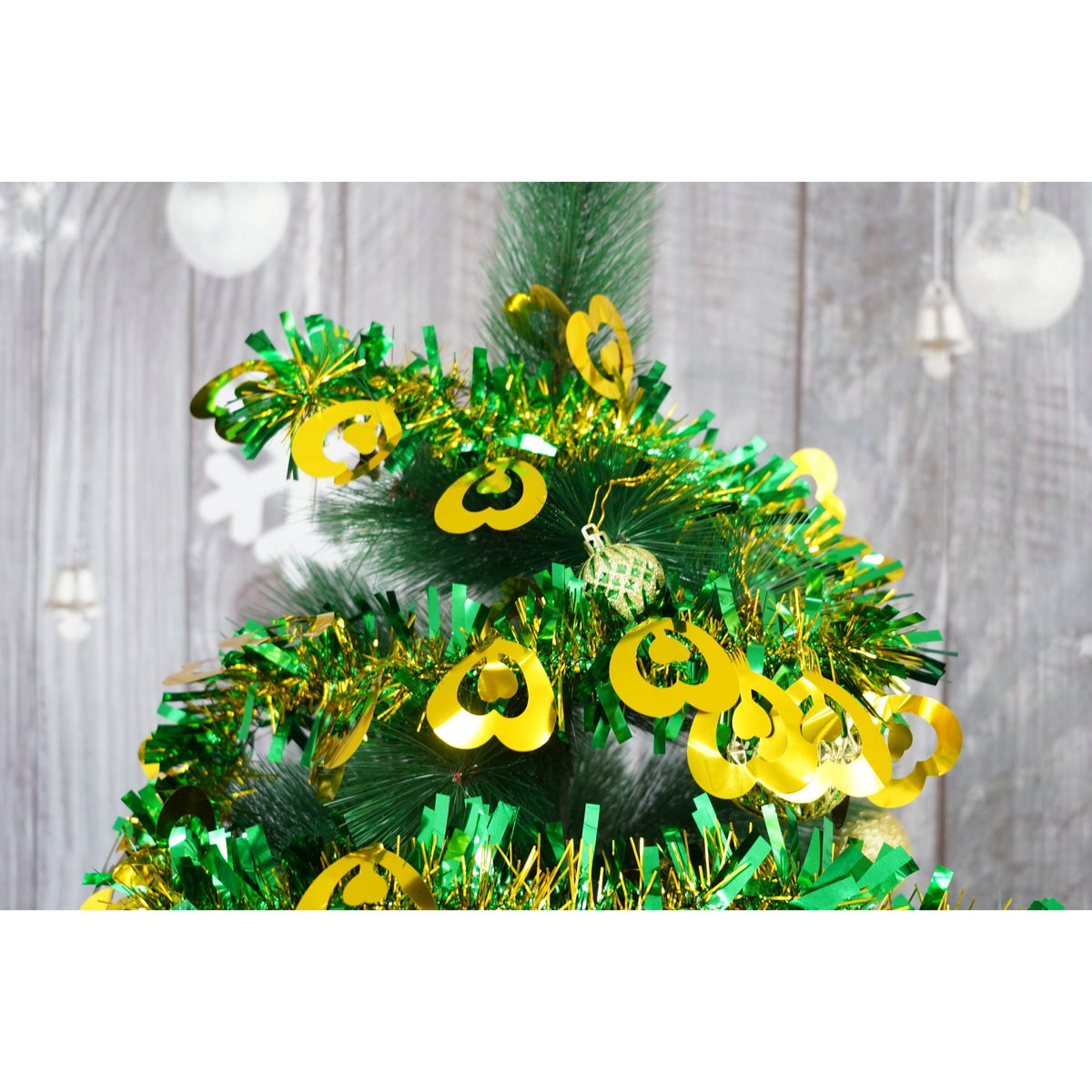 Beteala Craciun, Model Verde Dens, Decoratiune Pom din Folie PVC, Rezistenta Interior si Exterior, 2 m x 11 cm x 9 cm