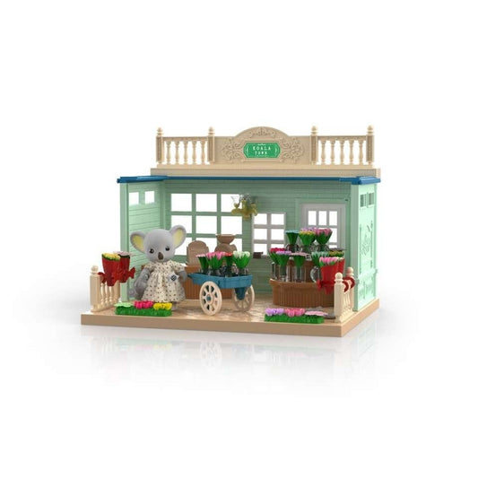Casa de Papusi Florarie, Joc de Constructie Tip Magazin cu Flori, Include Mobilier, Accesorii de Gradinarit si 1 Figurina, Multicolor