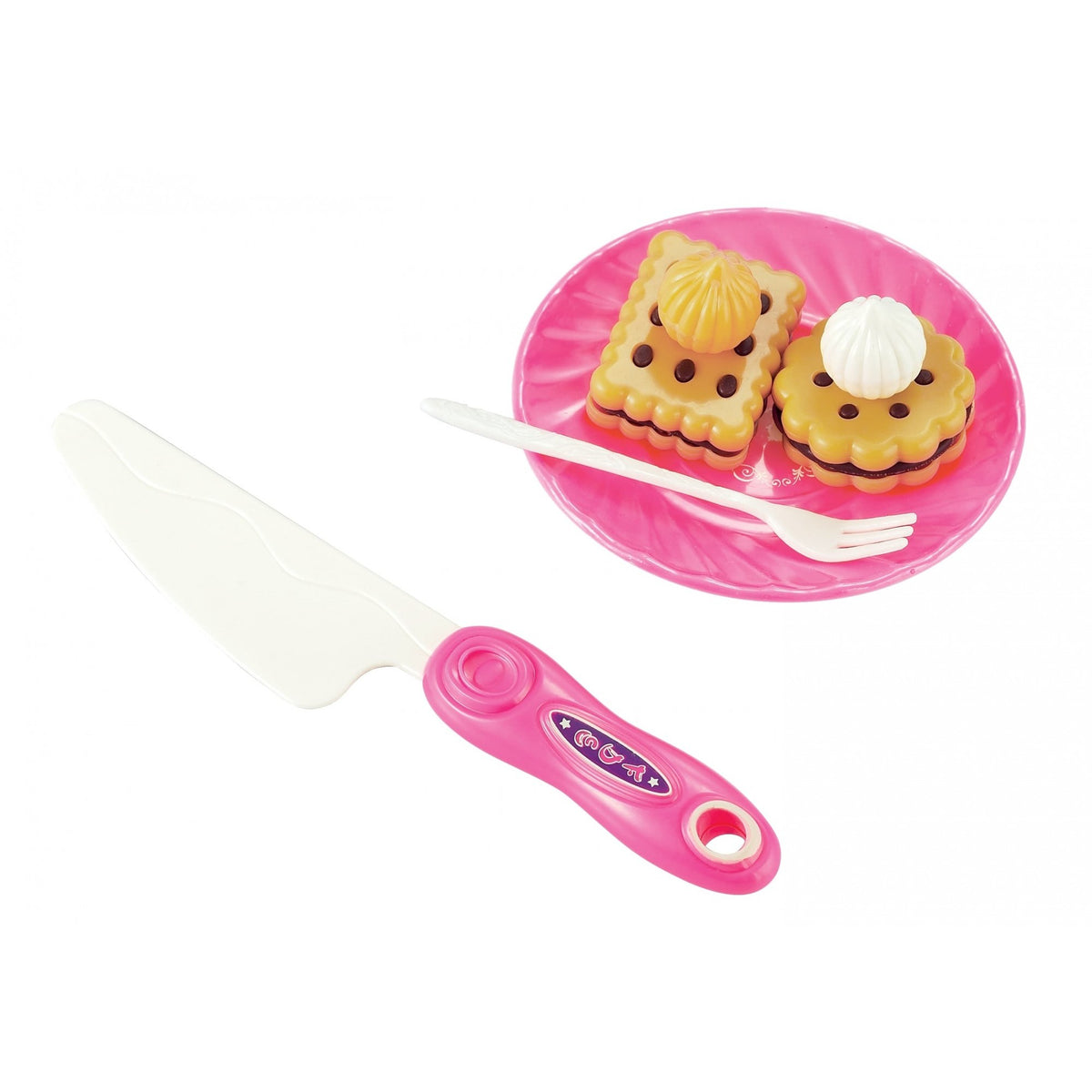 Set de Joaca Tort Aniversar si Prajituri, Kit Complet de Cofetarie cu Lumanari si Fructe, Plastic ABS, 75 Piese, Multicolor