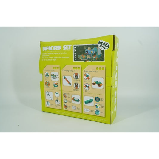 Set Camping Micutul Explorator Pentru Exterior, Kit Educativ de Joaca cu Insecte, 3 Accesorii Vestimentare, 9 Ustensile, 8 Carti, Plastic, Multicolor, +3 Ani