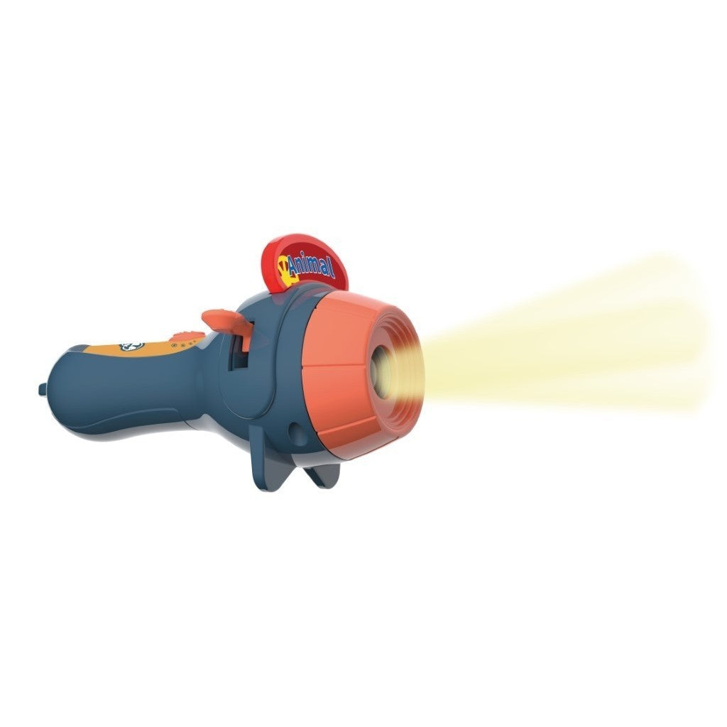 Proiector Tip Lanterna Pentru Copii, Jucarie Educativa cu 48 de Imagini si 6 Teme, Kidyslide, Material Plastic, Include Cutie Depozitare, 3 Ani+, Albastru