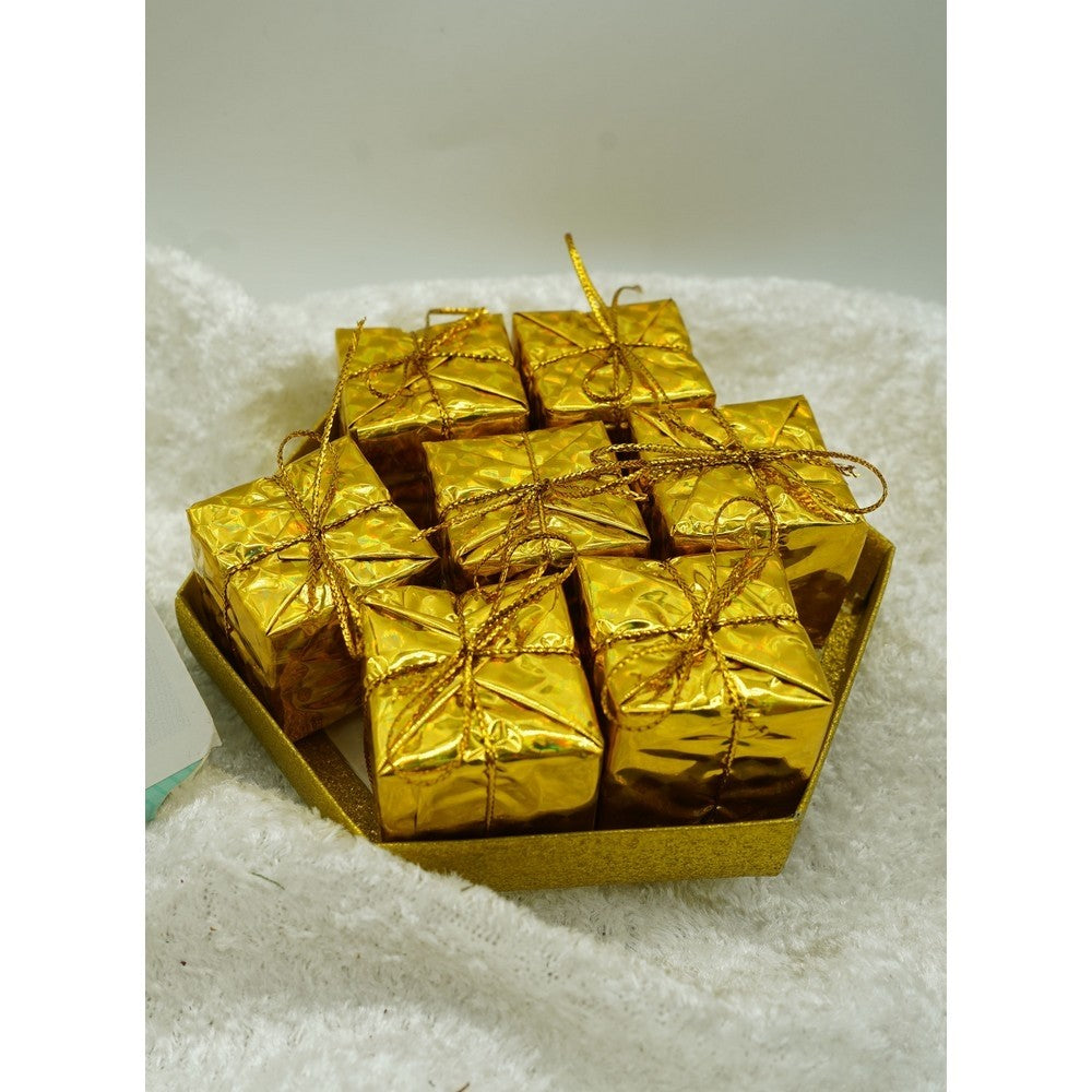 Set 35 Ornamente Brad de Craciun, Globuri Decorative cu Sclipici, Polistiren, Rosu si Auriu, Cutie Depozitare 19x11x11 cm