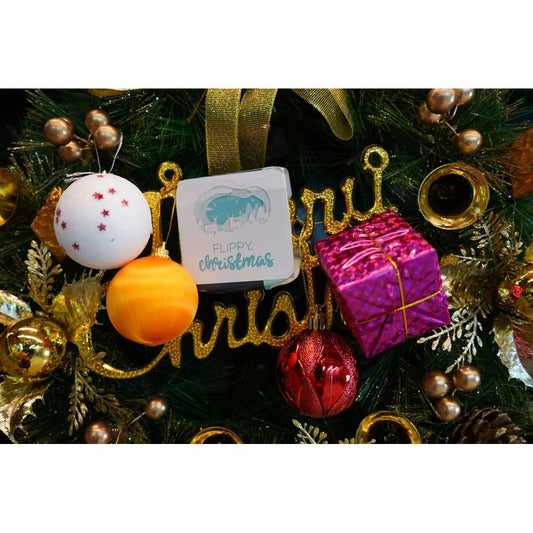 Set 12 Ornamente de Brad, Globuri Decorative cu Sclipici, Polistiren, Multicolor, Cutie 20 x 12 x 4 cm