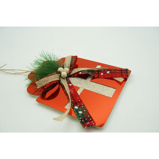 Ornament Brad Crăciun, Formă Stea, Finisaj Lucios, Acril, Rezistent Interior și Exterior, Roșu, 15x15 cm