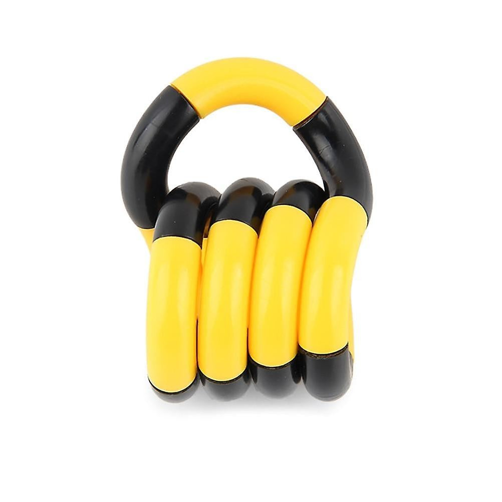 Jucărie Senzorială Antistres, Fidget Twist cu Mișcări Infinite de Decompresie, Plastic, Galben/Negru