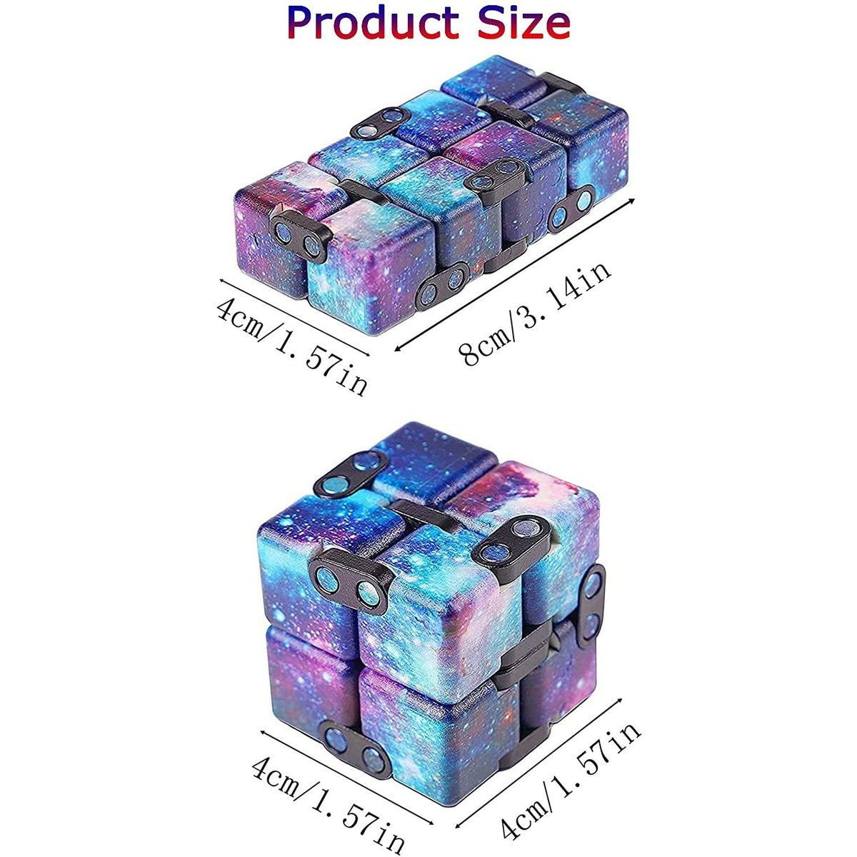 Cub Antistres Infinity Magic Cube, Fidget Toy, Model Galaxy, 4x4x4 cm
