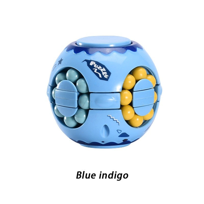 Jucarie Antistres Magic Bean, Cub Magic Interactiv, Sfera, Plastic, Albastru