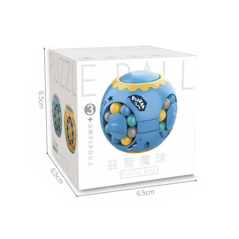Jucarie Antistres Magic Bean, Cub Magic Interactiv, Sfera, Plastic, Albastru