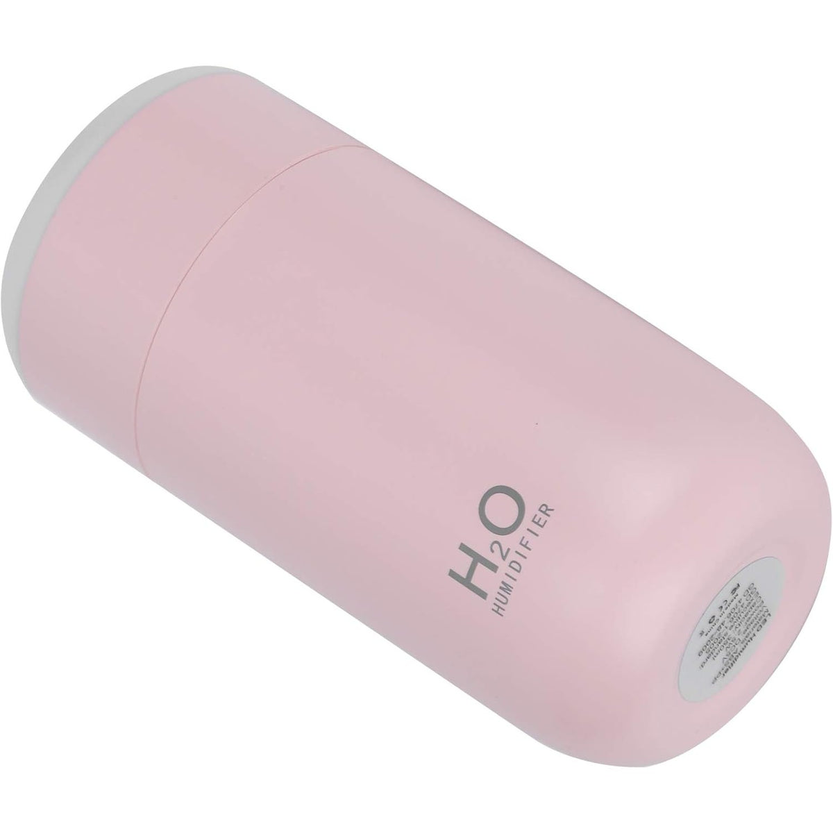 H2O Umidificator Portabil cu Ultrasunete, Difuzor de Aroma si Pulverizare Rece, Silentios, Lumina de Noapte LED 7 Culori, Alimentare USB, Plastic, 350 ml, Roz