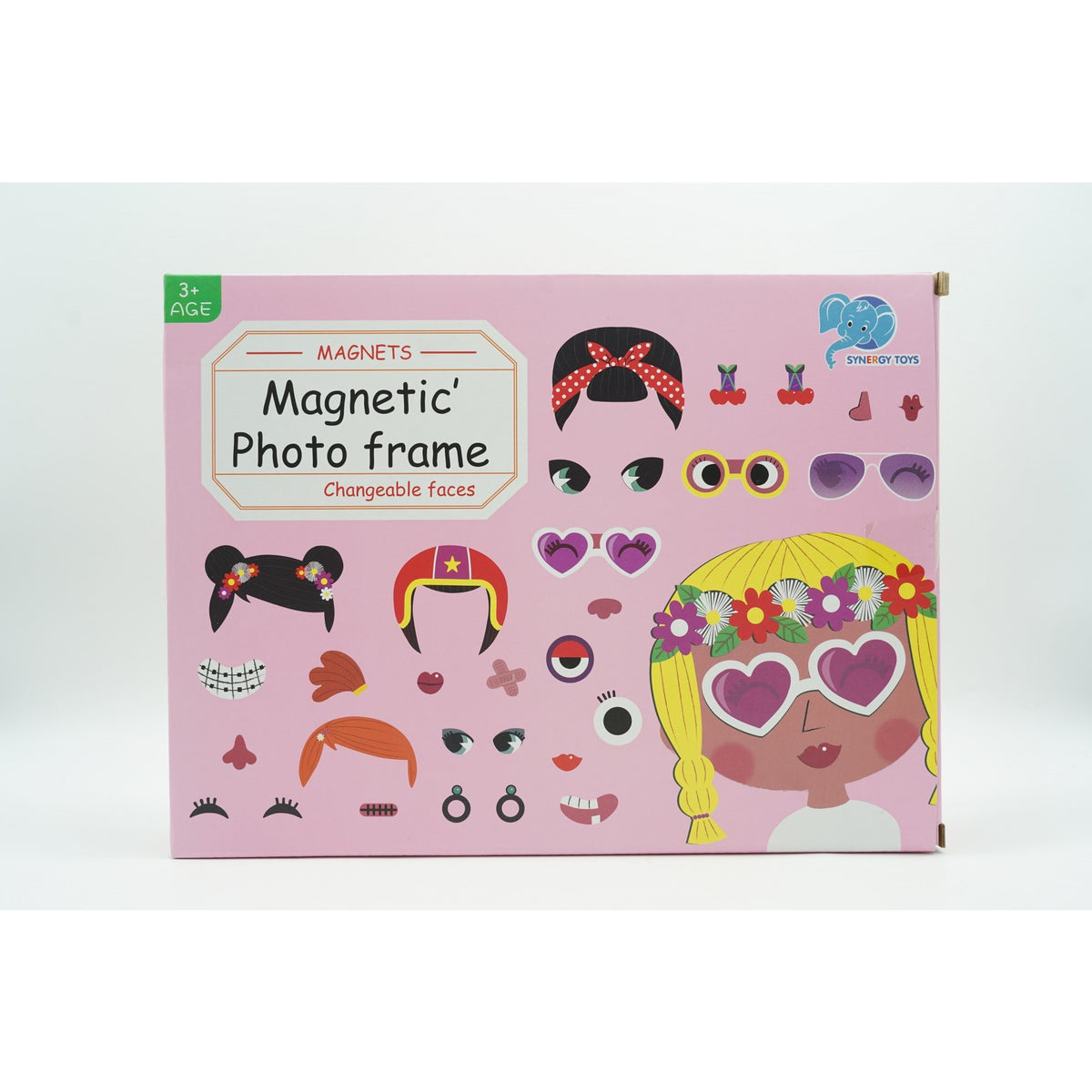 Joc Educativ Magnetic Photo Frame, 30 Piese Magnetice, Rama Foto Interactiva pentru Copii, Plastic si Magnet, +3 Ani, Multicolor