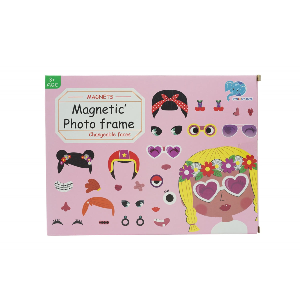 Joc Educativ Magnetic Photo Frame, 30 Piese Magnetice, Rama Foto Interactiva pentru Copii, Plastic si Magnet, +3 Ani, Multicolor