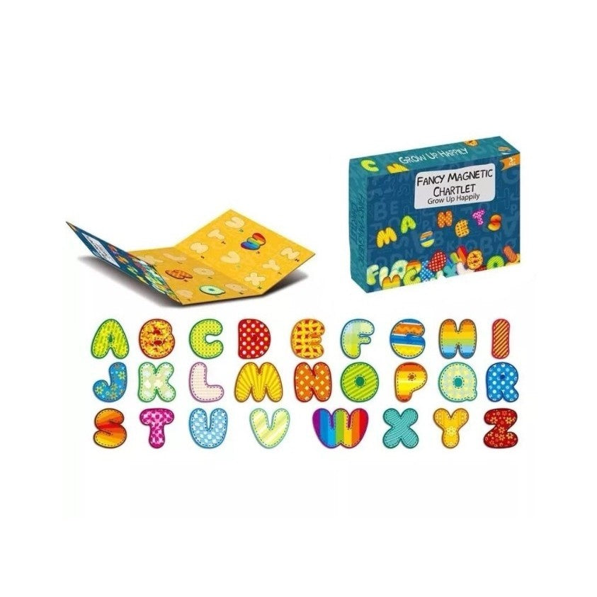 Joc Educativ Magnetic Tip Carte, Fancy Magnetic Chartlet, Puzzle cu 26 Piese pentru Copii, Carton si Magnet, +3 Ani, Multicolor
