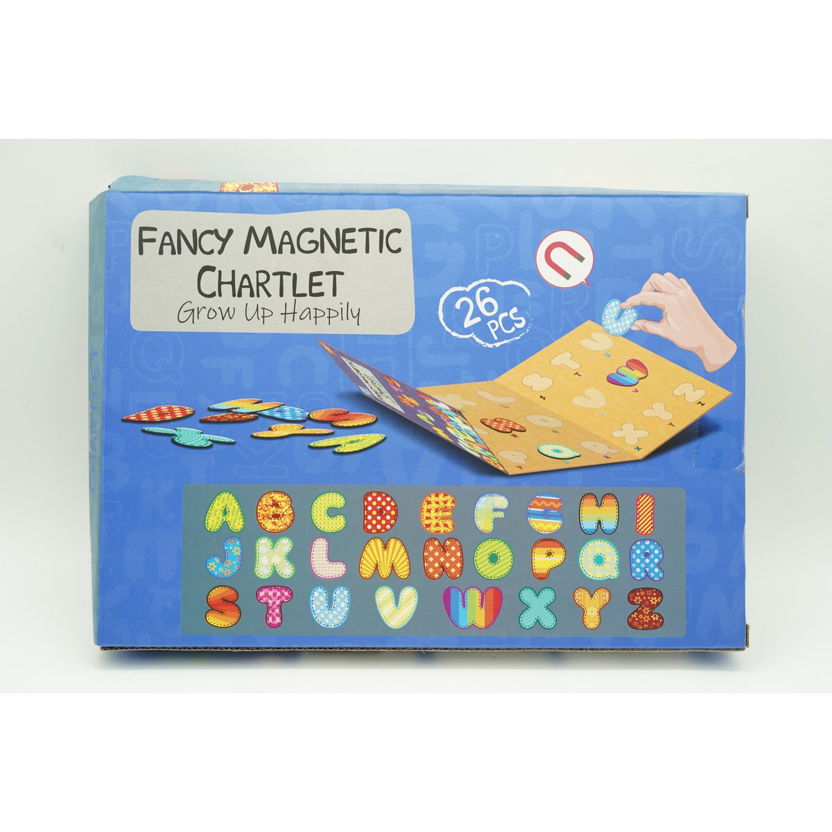 Joc Educativ Magnetic Tip Carte, Fancy Magnetic Chartlet, Puzzle cu 26 Piese pentru Copii, Carton si Magnet, +3 Ani, Multicolor