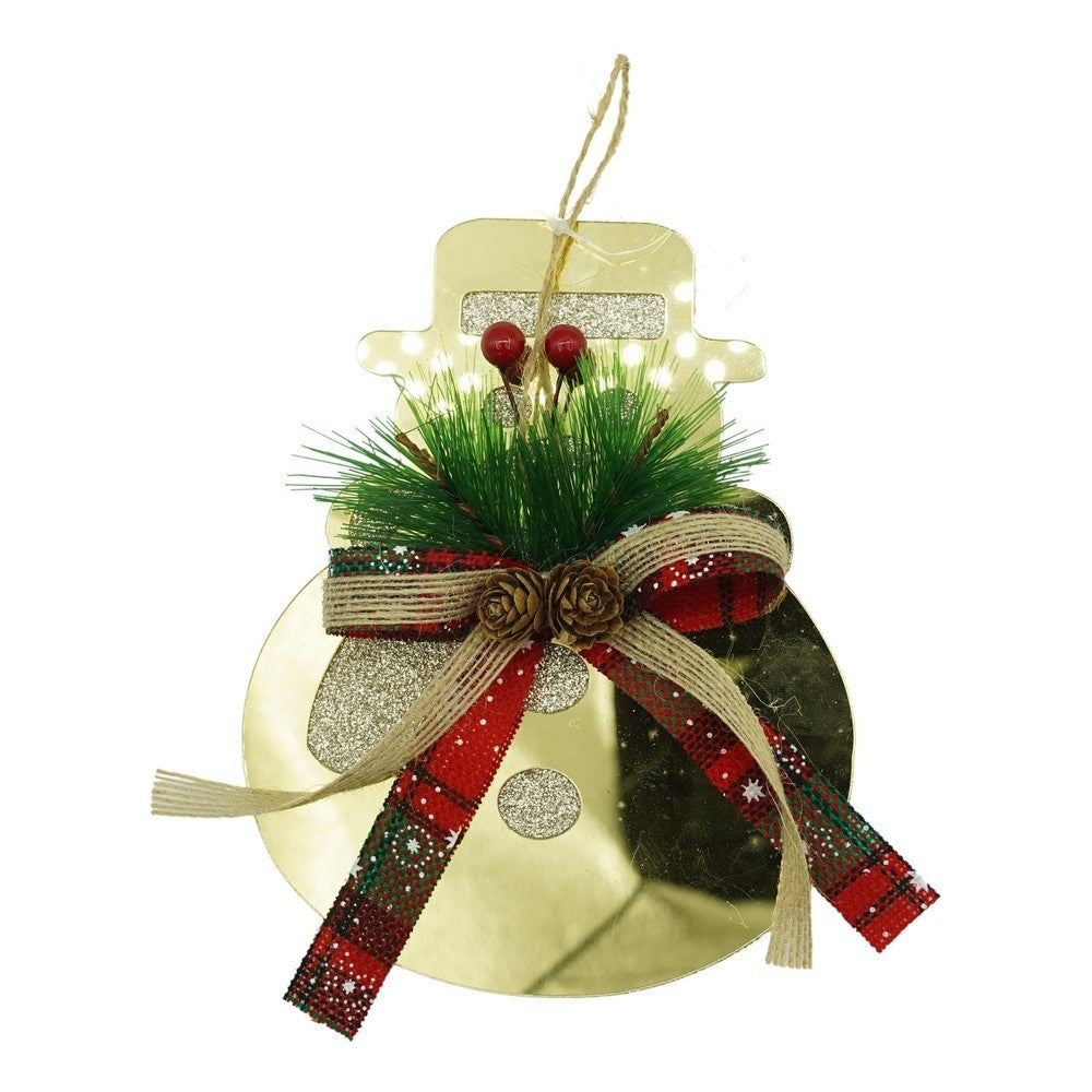 Ornament Brad Om De Zapada, Decoratiune Craciun Cu Aspect Lucios, Acril Rezistent, Interior Si Exterior, Auriu, 16 x 17 cm