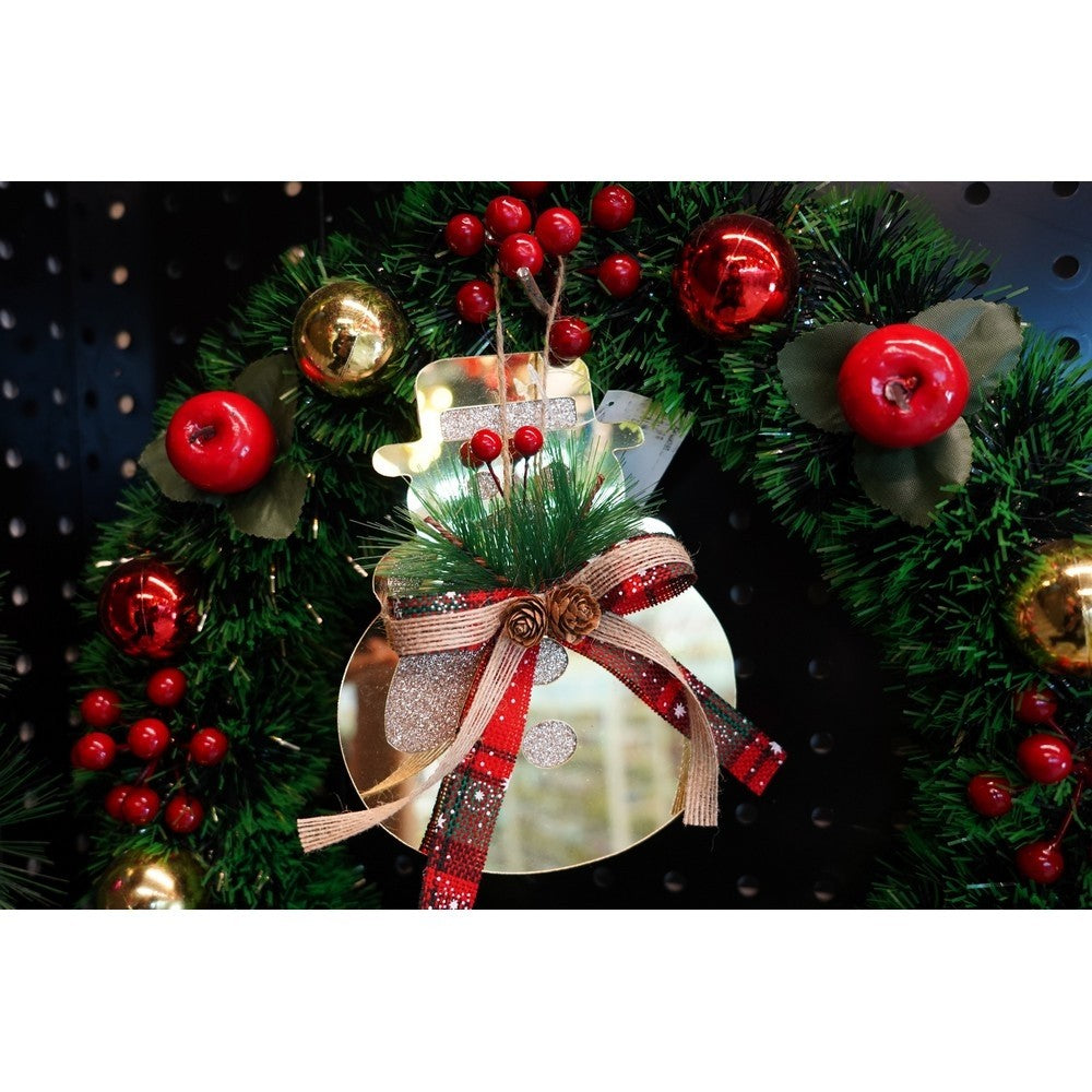 Ornament Brad Om De Zapada, Decoratiune Craciun Cu Aspect Lucios, Acril Rezistent, Interior Si Exterior, Auriu, 16 x 17 cm