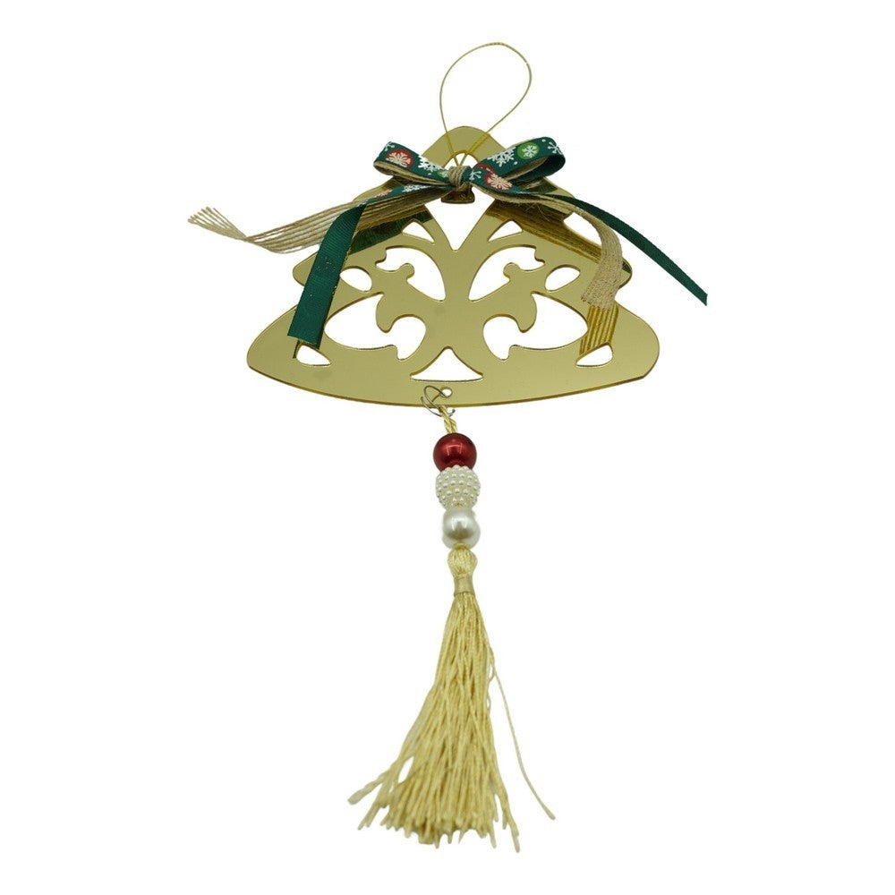 Ornament Brad Crăciun, Decorativă Stil Brad, Acril Lucios, Interior și Exterior, Auriu, 15 x 28 cm