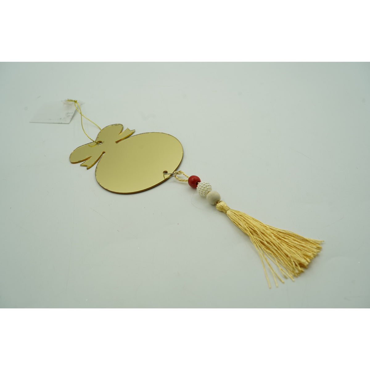 Ornament Brad Rotund, Decoratiune Craciun cu Finisaj Lucios, Rezistent pentru Interior si Exterior, Acril, Auriu, 10 x 23 cm