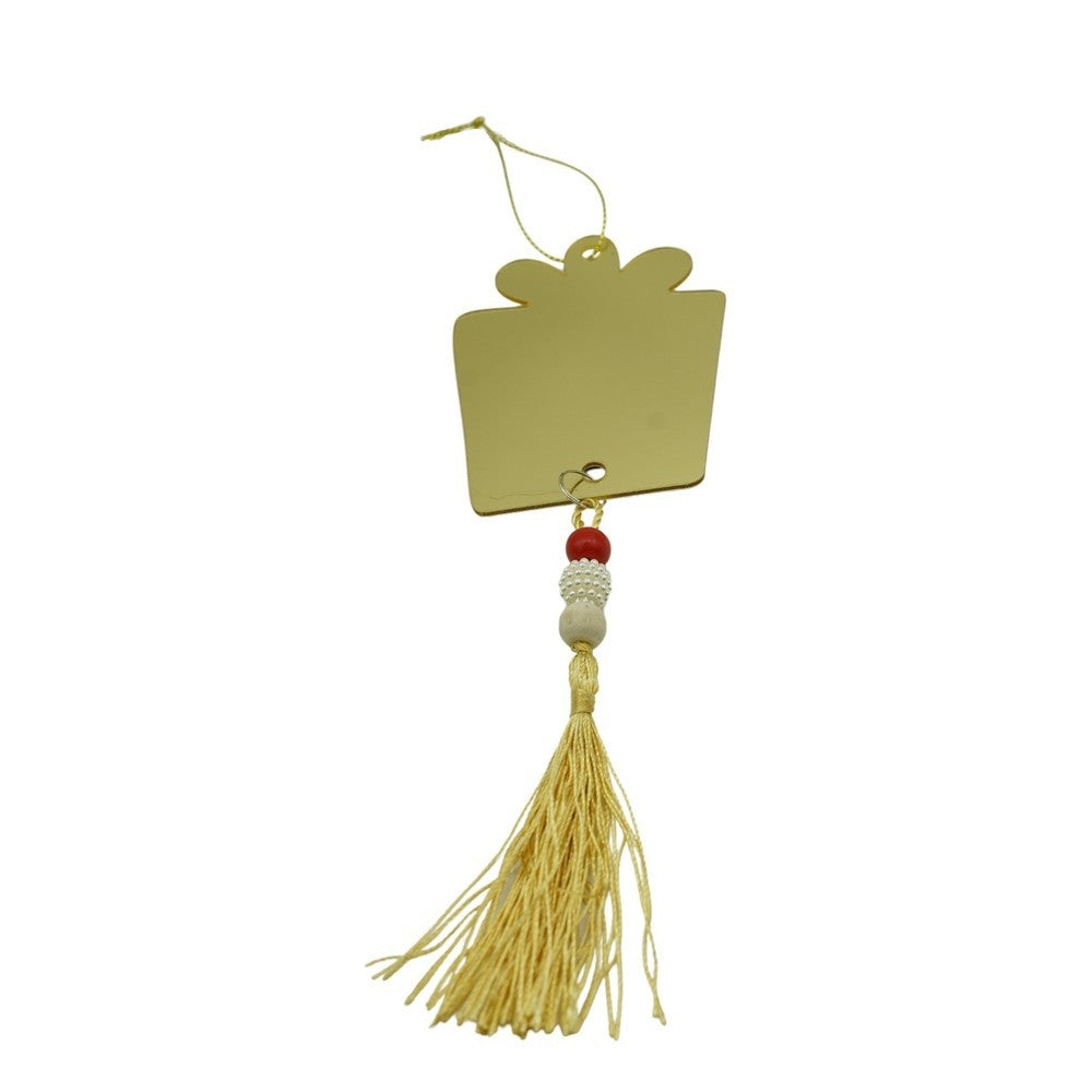 Ornament Brad Crăciun în Formă de Turțure, Efect Lucios, Acril Rezistent, Utilizare Interior și Exterior, Auriu, 8 x 25 cm