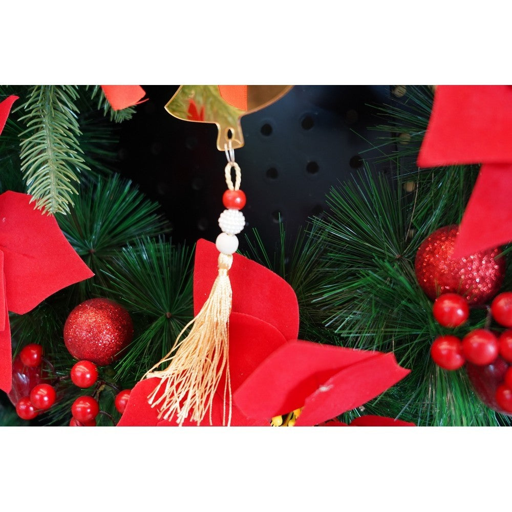 Ornament Crăciun în Formă de Brad, Decorațiune Suspendată, Aspect Lucios, Acril, Auriu, 8x25 cm