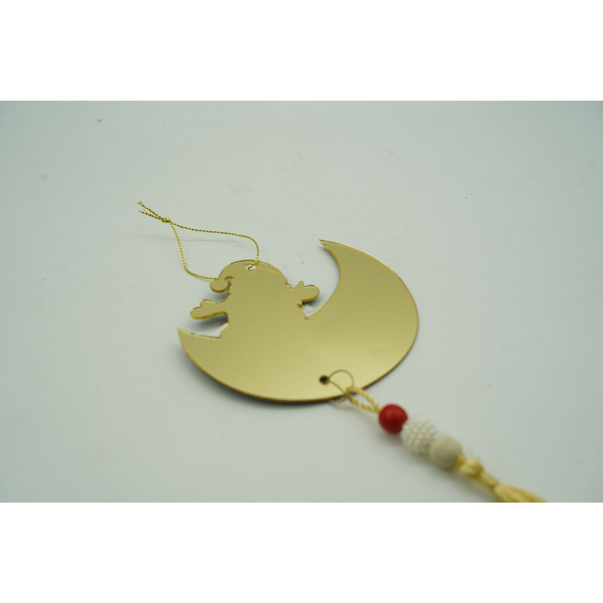 Ornament Brad Luna, Decoratiune Craciun Suspendata, Acril Lucios, Interior si Exterior, 10 x 25 cm, Auriu