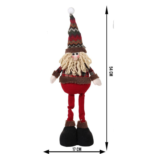 Mos Craciun Decorativ, Figurina Textila pentru Interior si Exterior, Lana si Plus, 54 x 17 cm