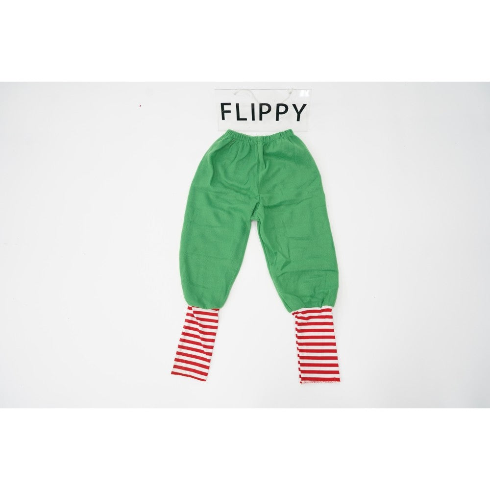 Costum Spiridus pentru Baieti, Set Complet 4 Piese cu Bluza, Pantaloni, Fes si Botosi, Poliester, Verde, Marime 7-9 Ani