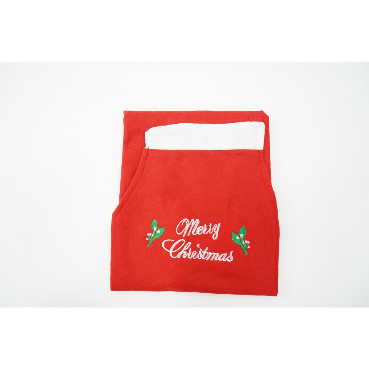 Sort Bucatarie Craciun, Inscriptie Merry Christmas, Accesorii Gatit pentru Adulti, Poliester, Rosu, 74 x 50 cm