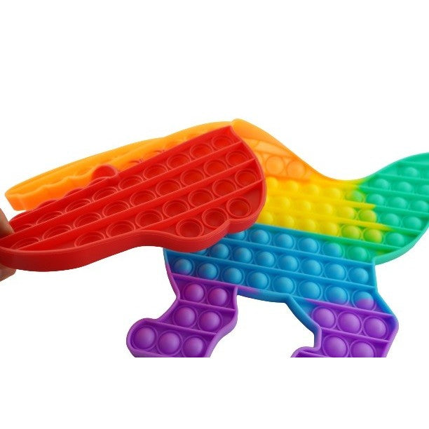 Pop It Now, Jucarie Antistres Senzoriala, Forma Dinozaur, Silicon, Multicolor, Urias