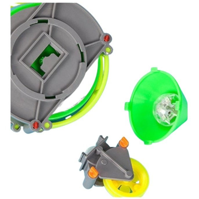 Jucarie Circuit Monociclu Anti-Gravitatie, Broscuta Interactiva Cu Giroscop Luminos, Plastic, Verde