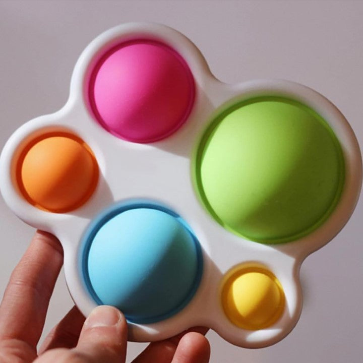 Jucarie Antistres Simple Dimple, Senzoriala Pentru Concentrare, Silicon Si Plastic ABS, Multicolor