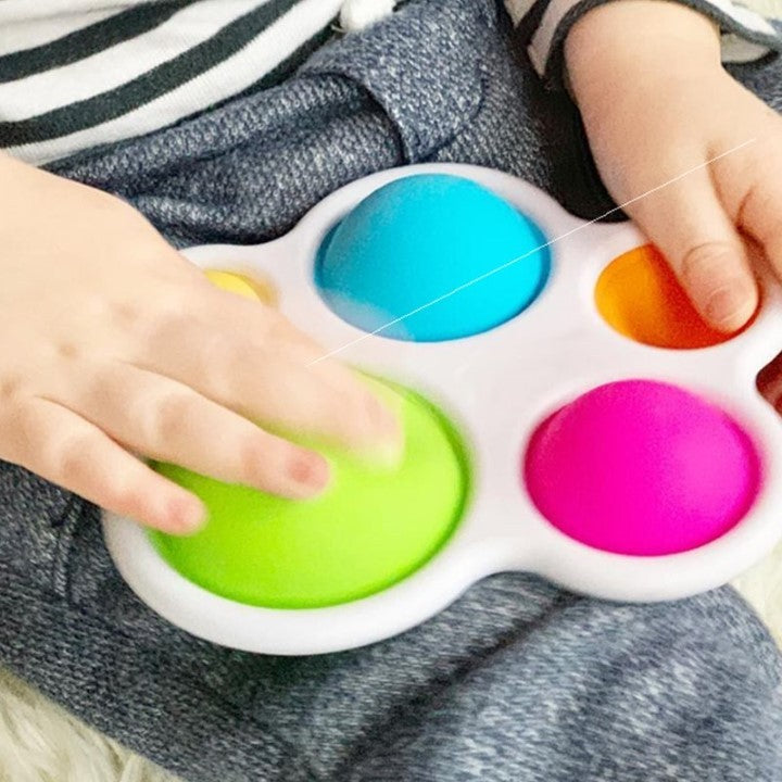 Jucarie Antistres Simple Dimple, Senzoriala Pentru Concentrare, Silicon Si Plastic ABS, Multicolor