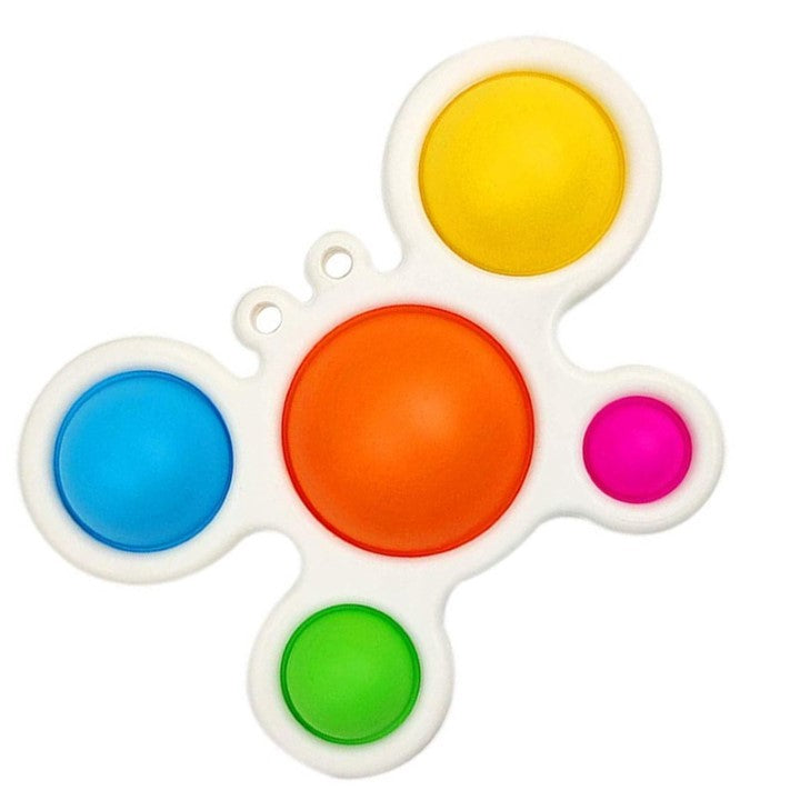 Jucarie Antistres Simple Dimple, Model Crab, Silicon Și Plastic ABS, Multicolor