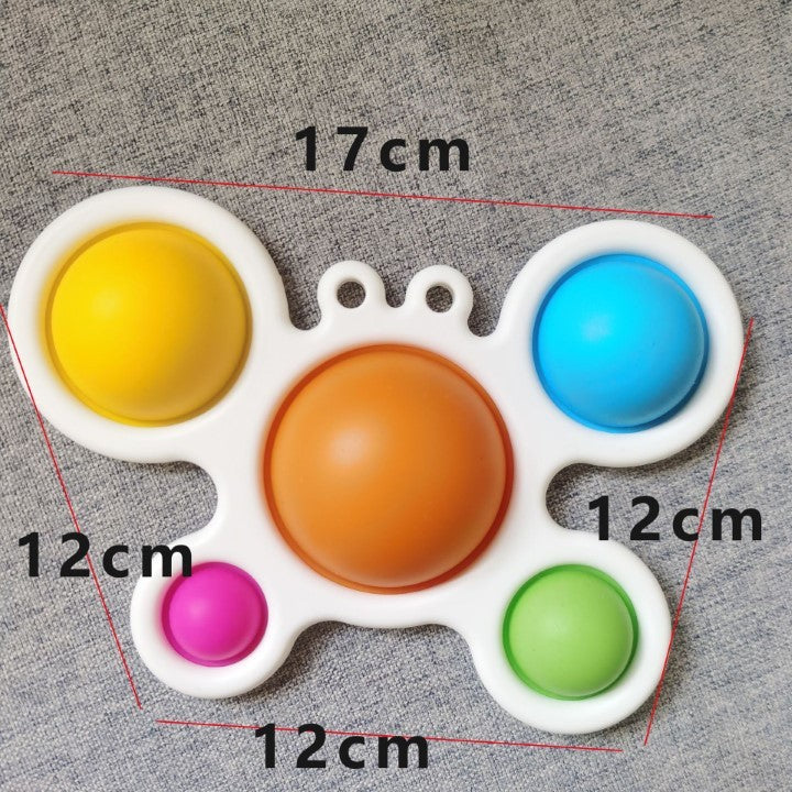 Jucarie Antistres Simple Dimple, Model Crab, Silicon Și Plastic ABS, Multicolor