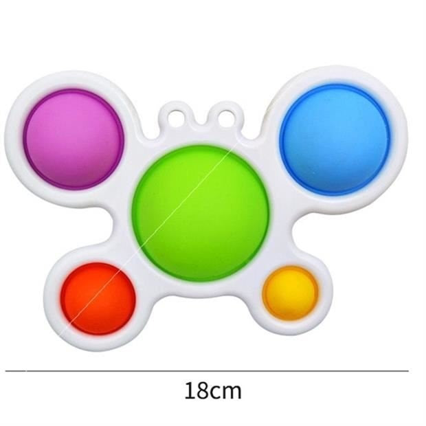 Jucarie Antistres Simple Dimple, Model Crab, Silicon Și Plastic ABS, Multicolor