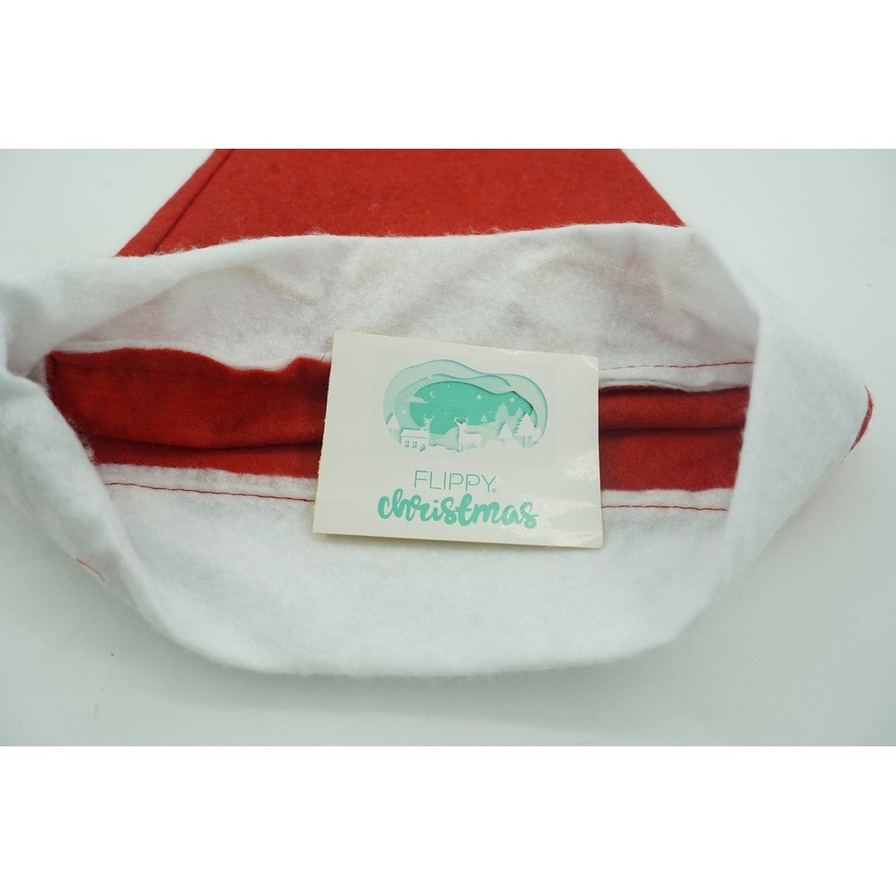Căciulă de Moș Crăciun cu Lumini LED, Inscripție 2022, Poliester, Mărime Universală, Roșu