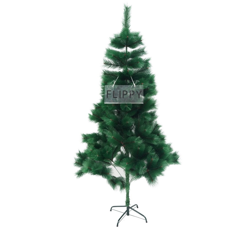 Brad Artificial De Craciun Tip Pin, Model Clasic Cu Aspect Natural, Structura Metalica Rezistenta, Interior Si Exterior, Diametru Baza 120 cm, Include Suport Metalic, Inaltime 210 cm, Verde