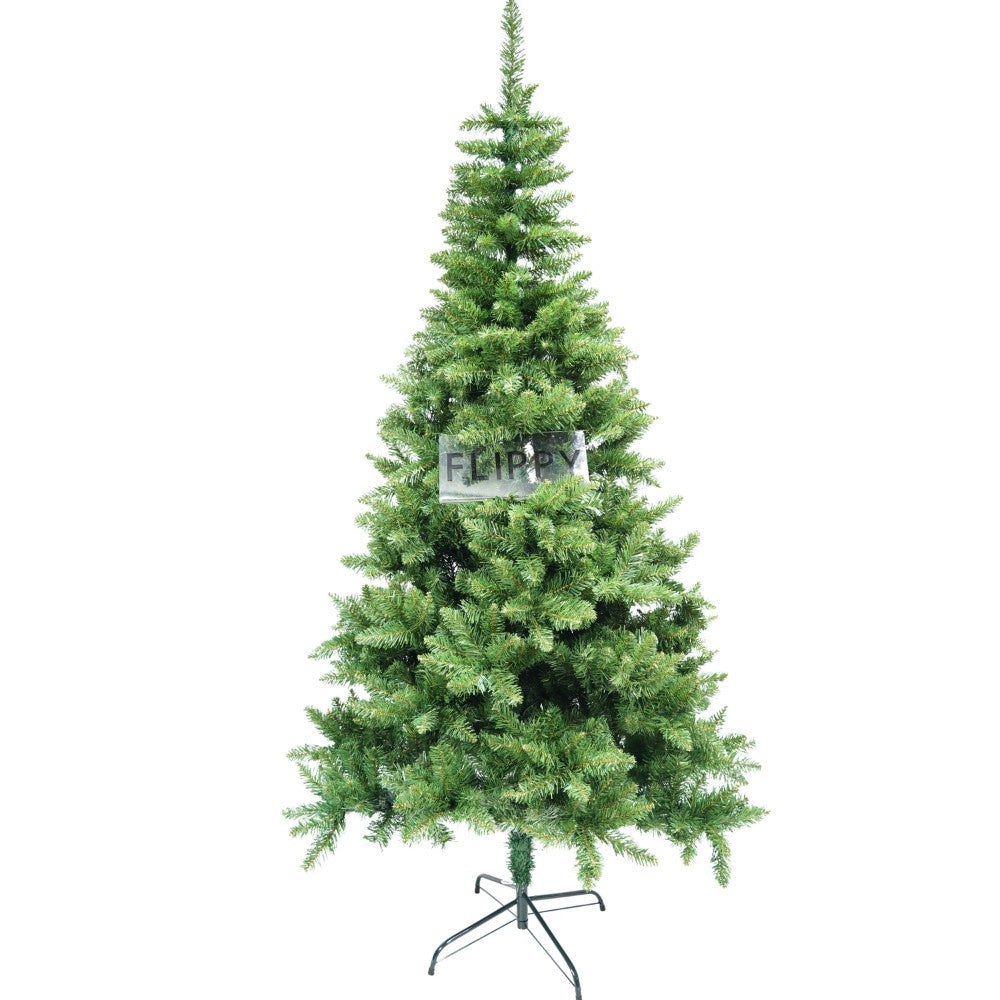 Brad Artificial De Crăciun Clasic, Aspect Natural Cu 663 Ramuri, Interior Și Exterior, Suport Metalic Inclus, Înălțime 210 cm, Diametru 106 cm, Verde
