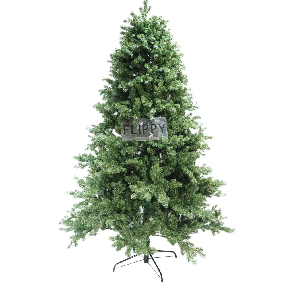 Brad Artificial De Craciun, Aspect Natural Bogat Cu 586 Ramuri Flexibile, Structura Metalica Durabila, Verde, Inaltime 180 cm, Suport Metalic Inclus