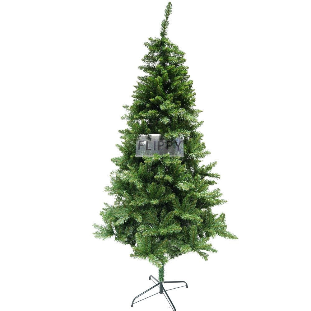 Brad Artificial de Craciun Clasic, Aspect Natural Bogat, 437 Ramuri, Interior si Exterior, Suport Metalic Inclus, Inaltime 150 cm, Diametru 88 cm, Verde