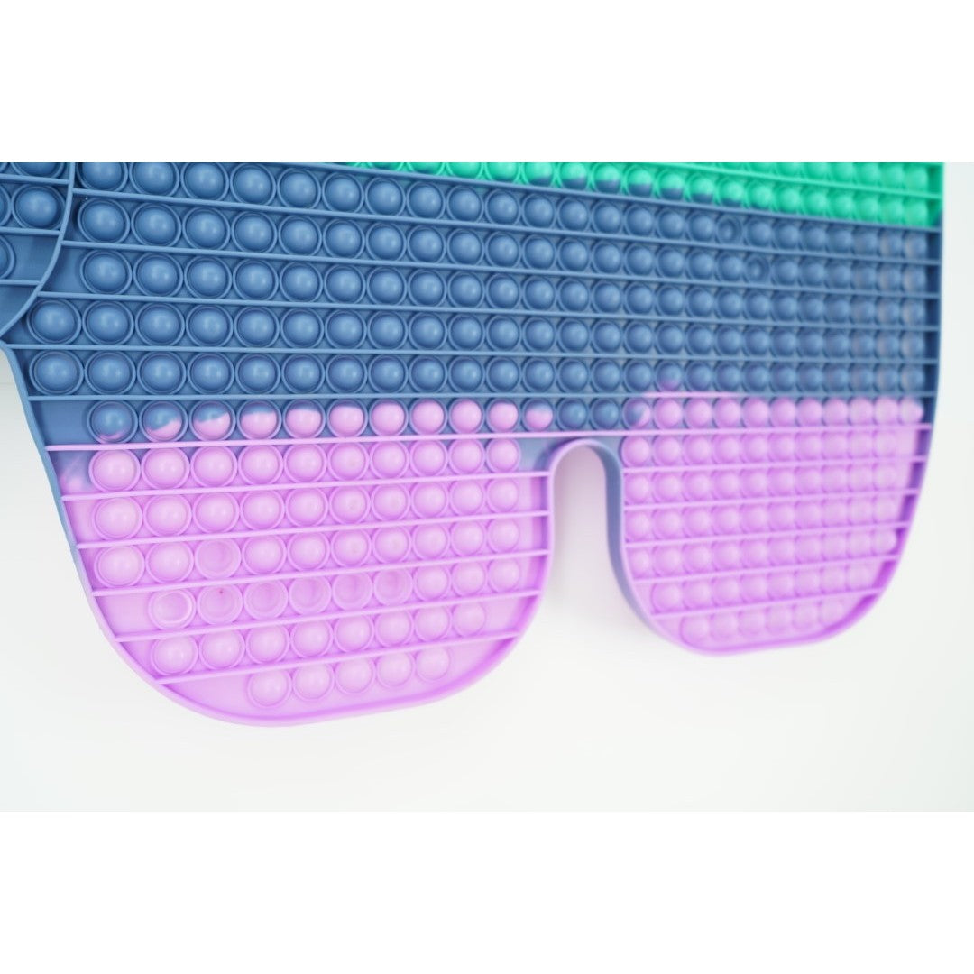 Jucarie Antistres Pop It Now and Flip It, Model Among Us, Silicon, Multicolor, 85 cm
