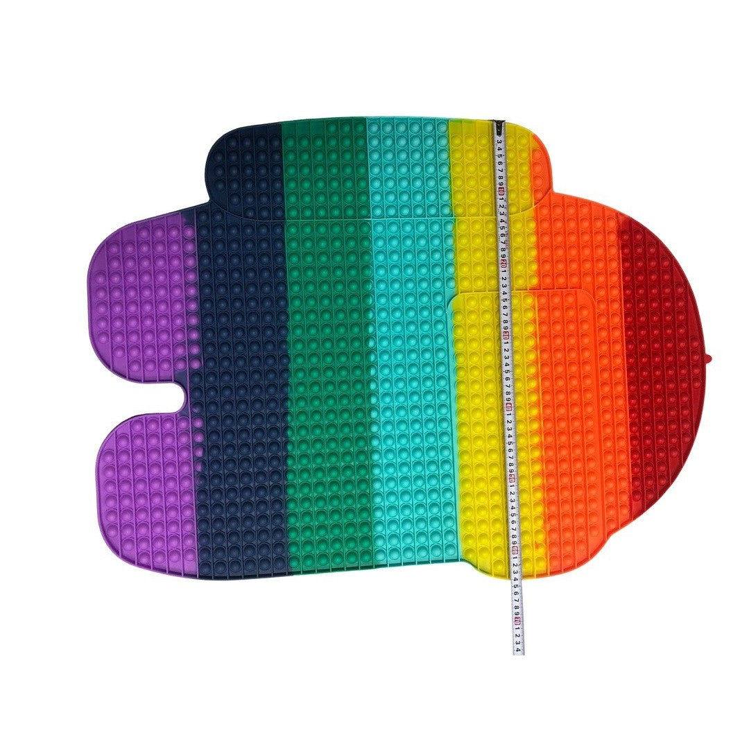 Jucarie Antistres Pop It Now and Flip It, Model Among Us, Silicon, Multicolor, 85 cm