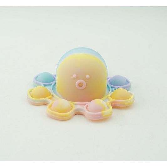 Jucarie Antistres Pop It Now and Flip It, Caracatita Reversibila Senzoriala, Silicon Moale, Design Impermeabil, Multicolor/Roz