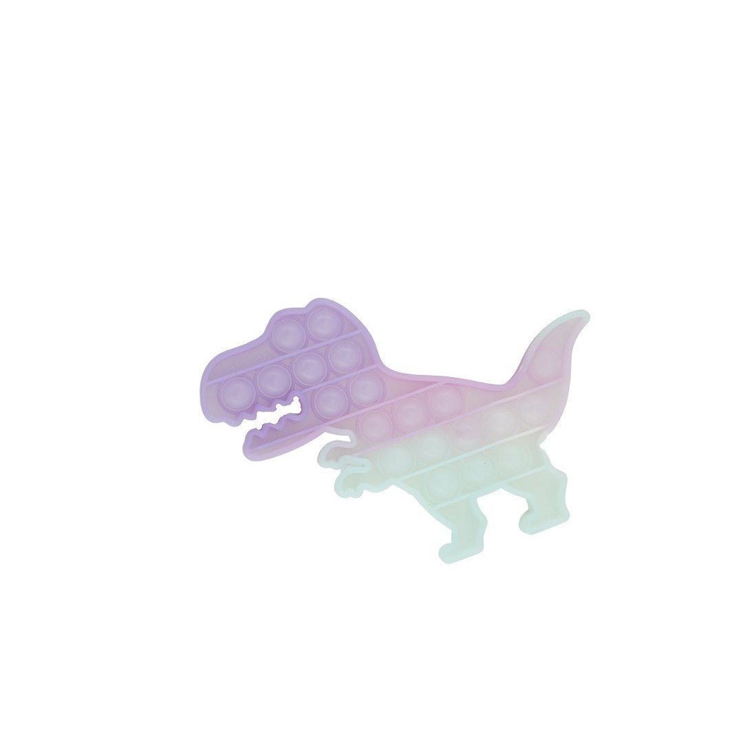 Jucarie Antistres Pop It Now and Flip It, Dinozaur cu Efect de Schimbare Culoare la Soare, Silicon Moale, Jucarie Senzoriala pentru Copii si Adulti, Transparent si Multicolor