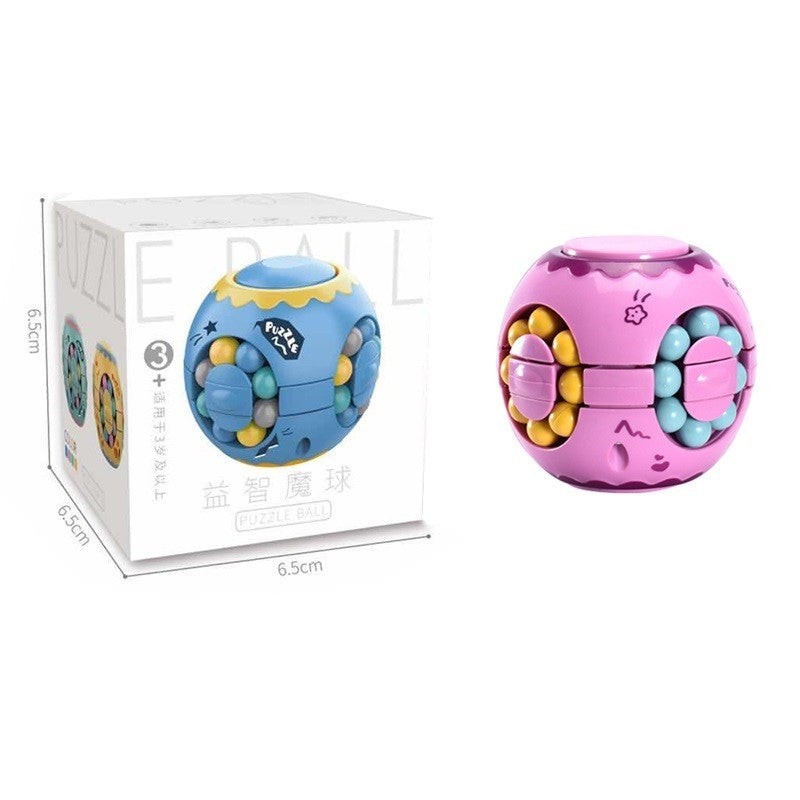 Cub Magic Interactiv Magic Bean, Jucarie Antistres Educativa, Plastic Non-Toxic, Sfera, Roz