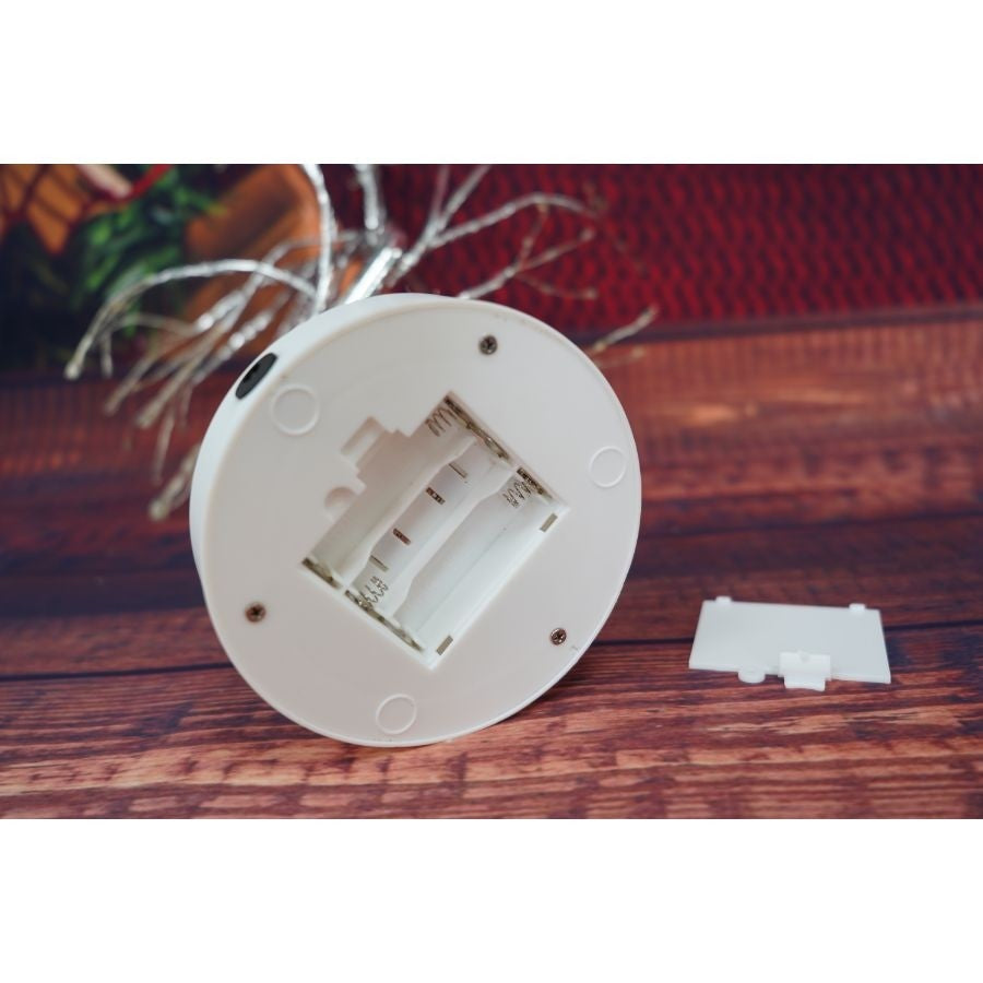 Decoratiune Luminoasa Tip Copac, 180 LED-uri, Lumina Calda, Inaltime 150 cm, Alimentare Retea, Alb/Negru