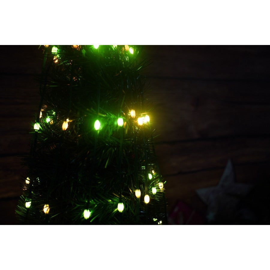 Brad Artificial Pop-Up cu Instalatie Integrata, 304 LED-uri RGB si Stea Luminoasa, Telecomanda Inclusa, Material PVC, 180 cm, Verde