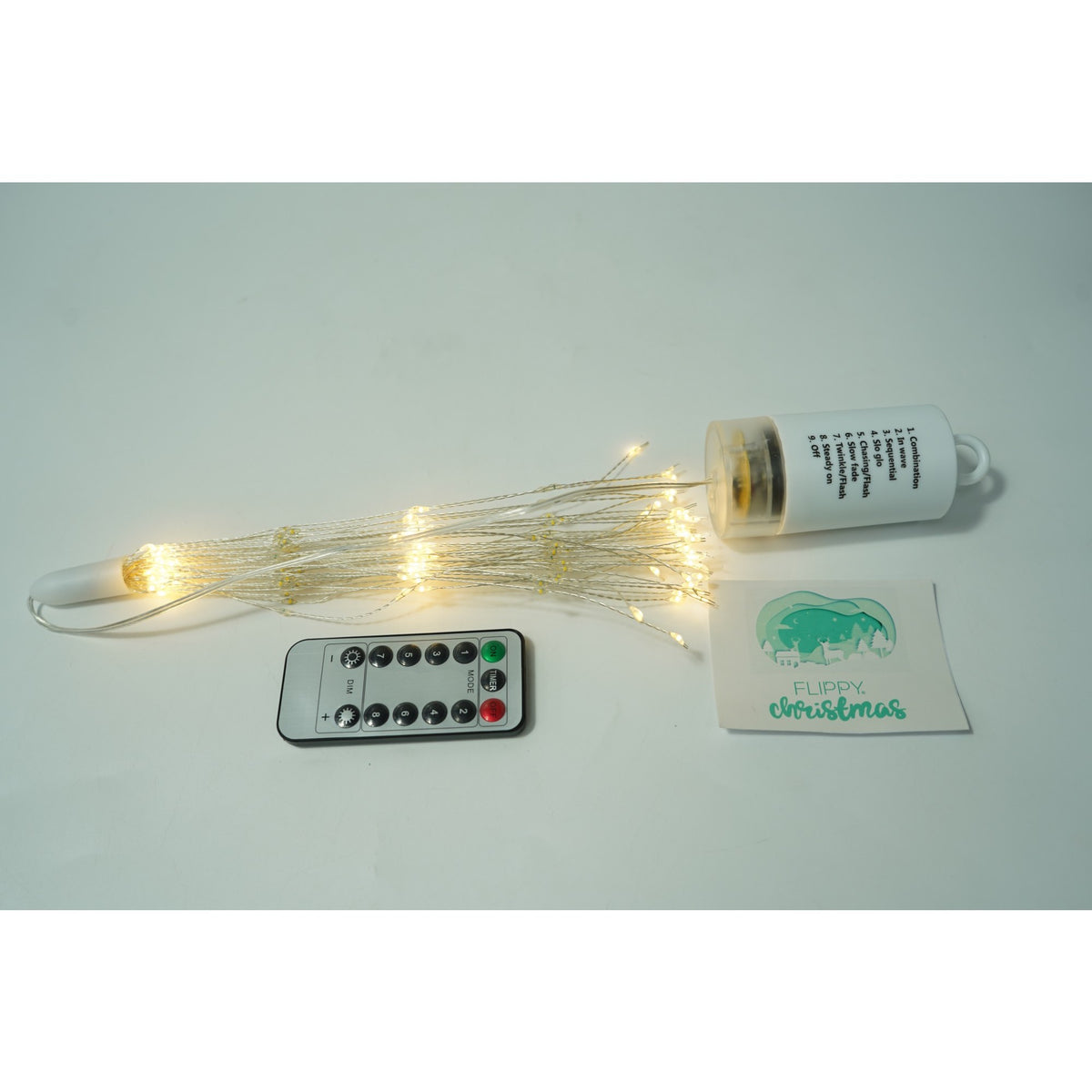 Instalatie Craciun Tip Artificii Fireworks, 200 LED-uri cu Telecomanda 8 Functii, Incarcare Solara, Fir Cupru Flexibil pentru Interior si Exterior, Alb Cald